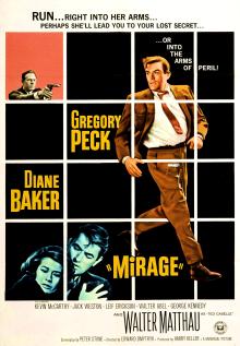 Films, July 18, 2024, 07/18/2024, Mirage (1965) with&nbsp;Gregory Peck&nbsp;and Walter Matthau