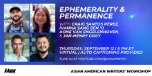 Discussions, September 12, 2024, 09/12/2024, Ephemerality & Permanence: Poets in Dialogue (online)