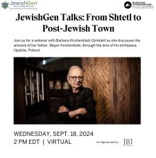 Lectures, September 18, 2024, 09/18/2024, From Shtetl to Post-Jewish Town: A Painter's Memories (online)