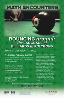 Talks, February 12, 2025, 02/12/2025, Bouncing Around: The Language of Billiards in Polygons