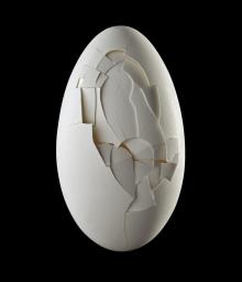 Opening Receptions, January 30, 2025, 01/30/2025, Eggshells as Monolithic Sculptural Forms