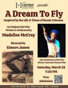 Plays, March 22, 2025, 03/22/2025, A Dream to Fly: One-Woman Show